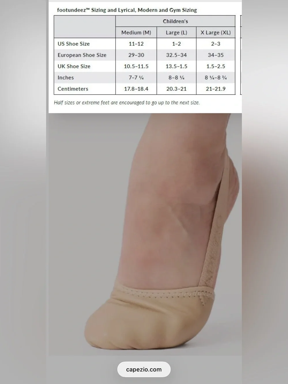 Capezio fits little